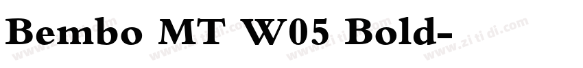 Bembo MT W05 Bold字体转换